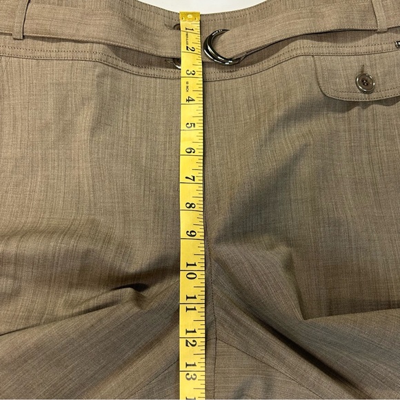 St John Womens 2 Piece Set Jacket Size S Pant Sz 8 Stretchy Wool Taupe Luxe - Picture 13 of 16